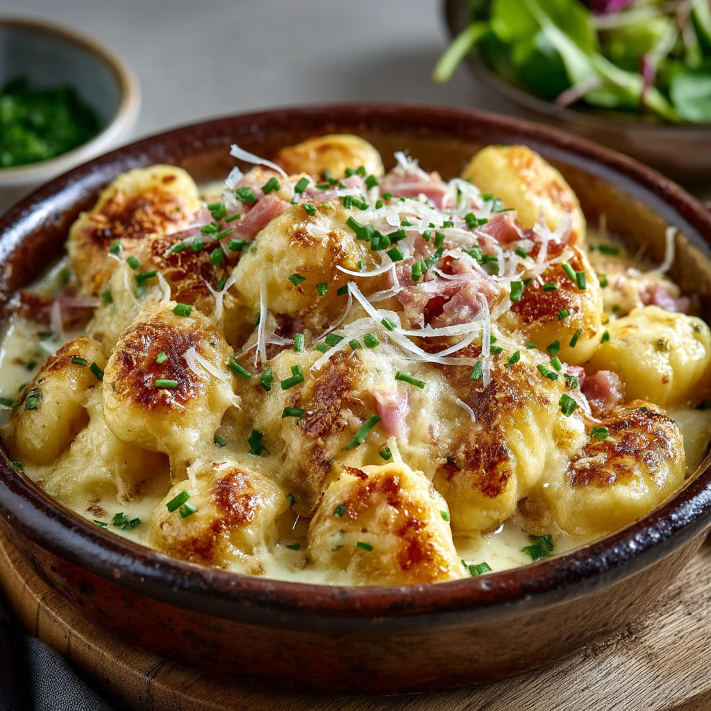 Une assiette de macaroni au fromage et aux herbes.