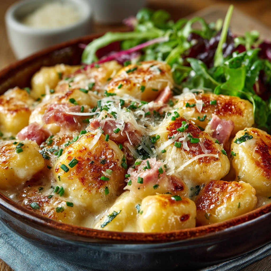Une assiette de macaroni avec des légumes.
