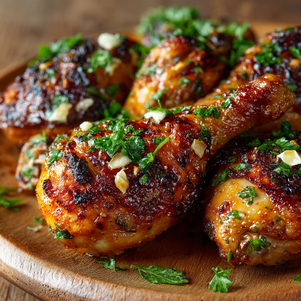 Chicken wings with herbs and spices.