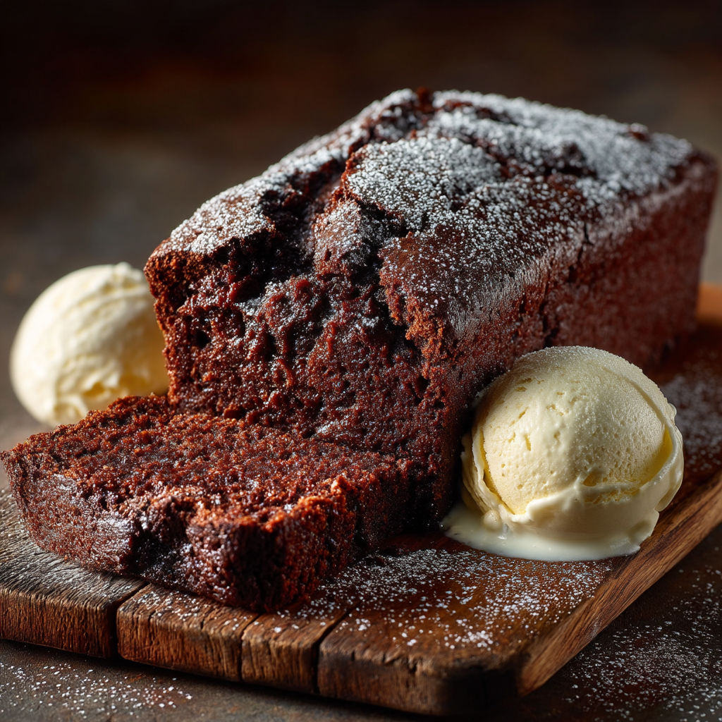 Une portion de gâteau au chocolat sur une plaque de bois.