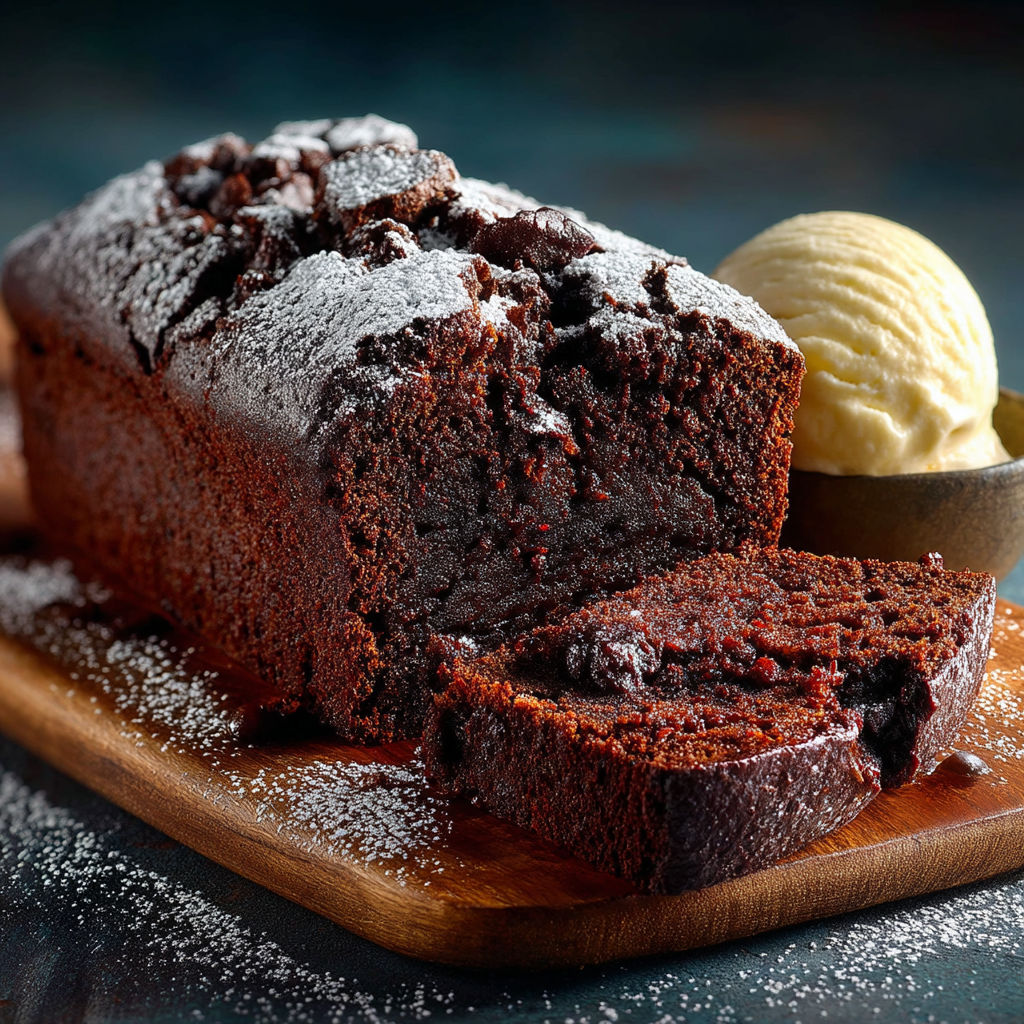 Une portion de gâteau au chocolat sur un plateau.