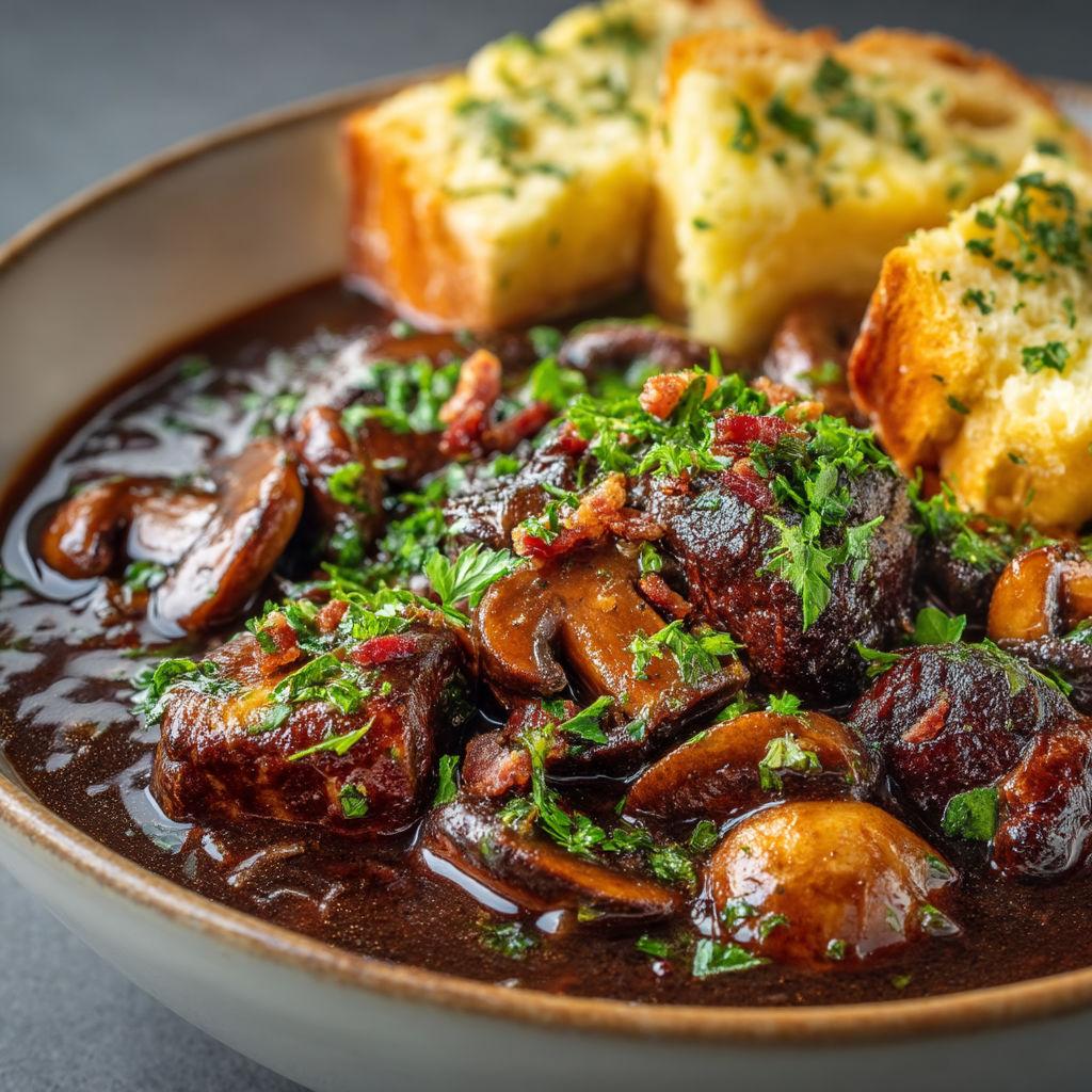 Ma recette de bourguignon de champignons.