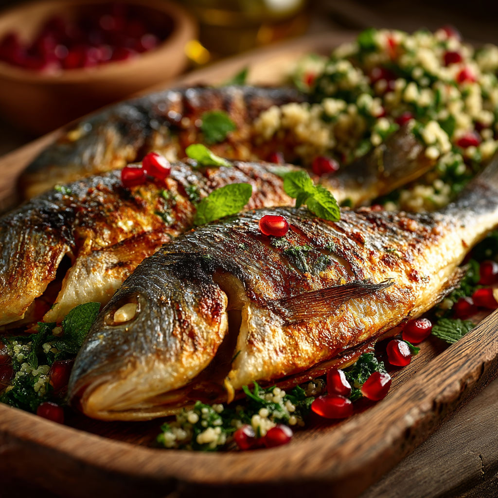 Ma recette de dorade grise au boulgour et à la grenade.