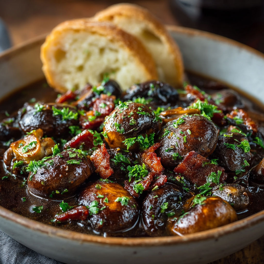 Une assiette de bouillon avec des légumes et du pain.