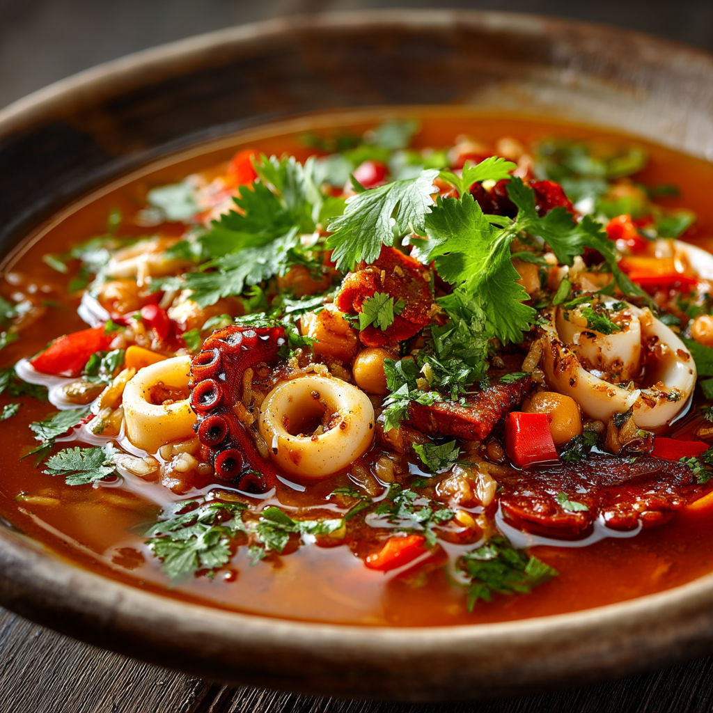 Ma cocotte de calamars au chorizo.