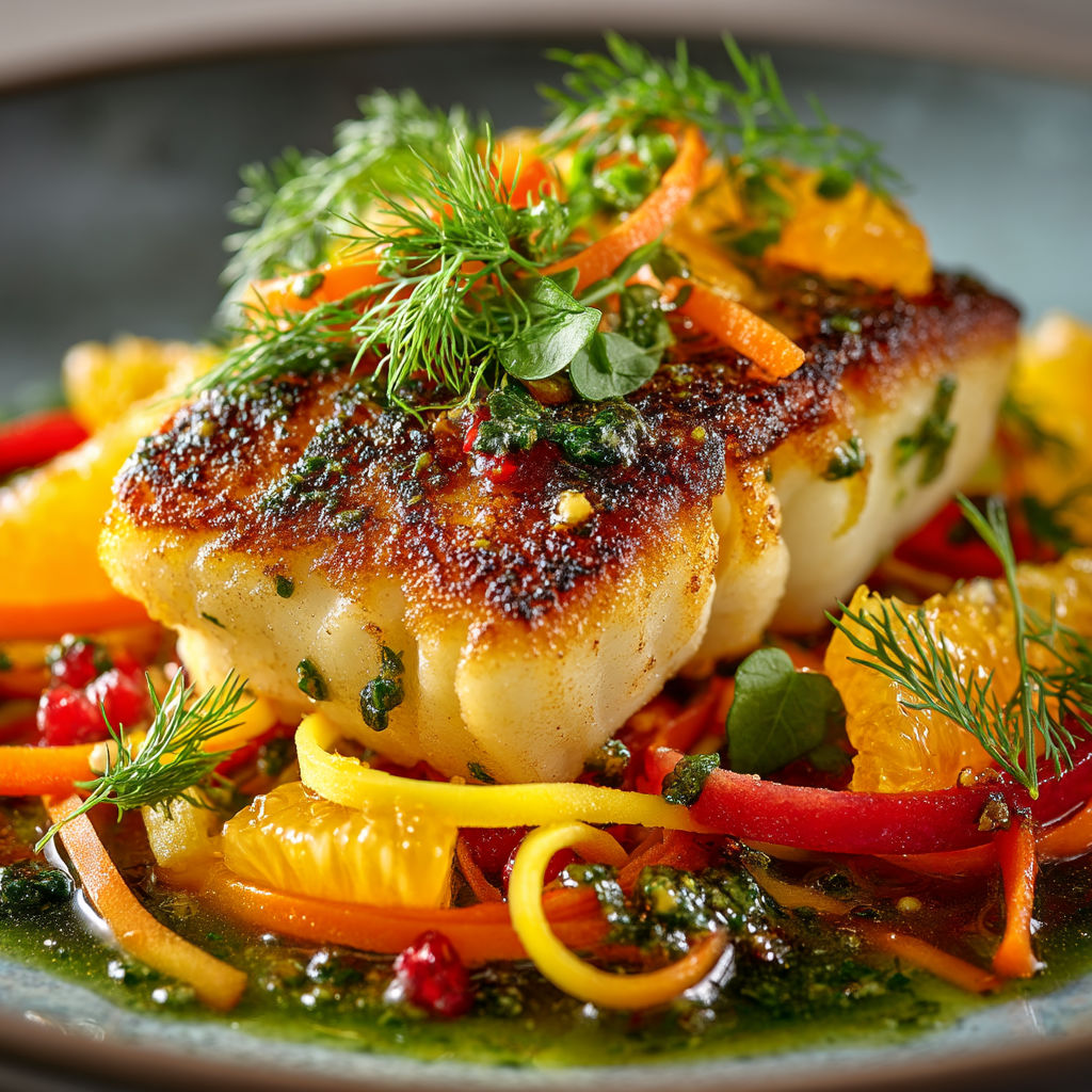 Ma recette de lieu jaune aux carottes et agrumes.