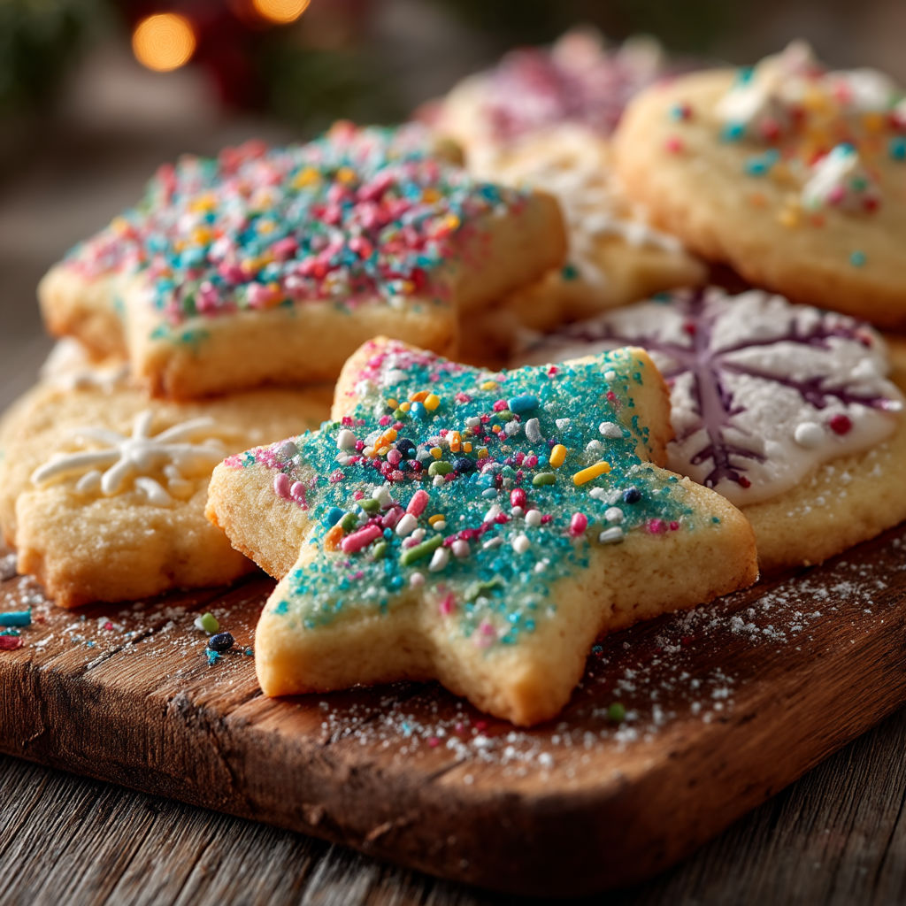 Une plaque de cookies colorés.