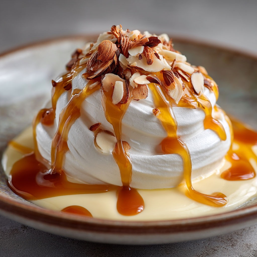 Une tarte aux amandes sur un plateau.