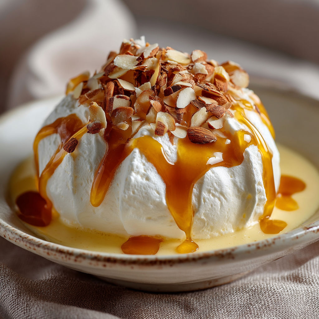 Une tarte au caramel avec une base de crème de lait.