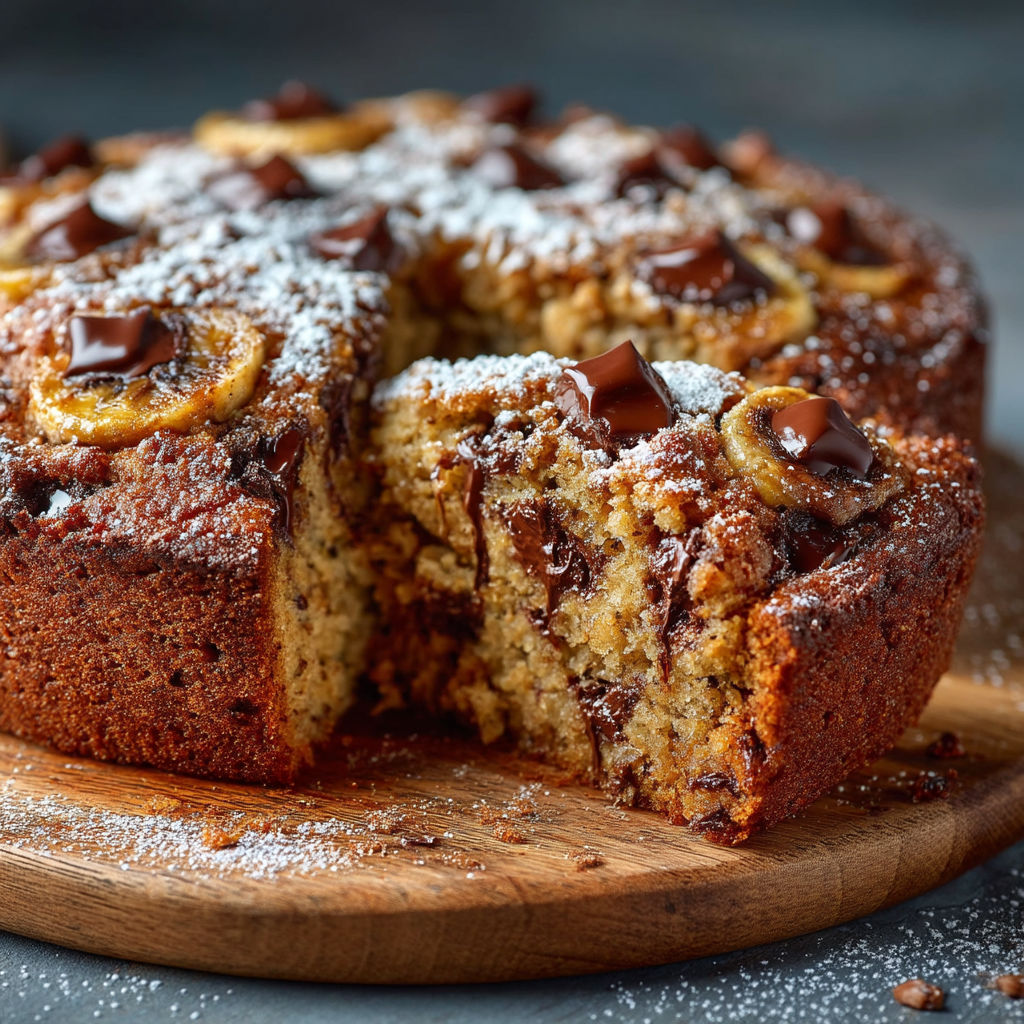 Une tarte aux fruits et au chocolat.