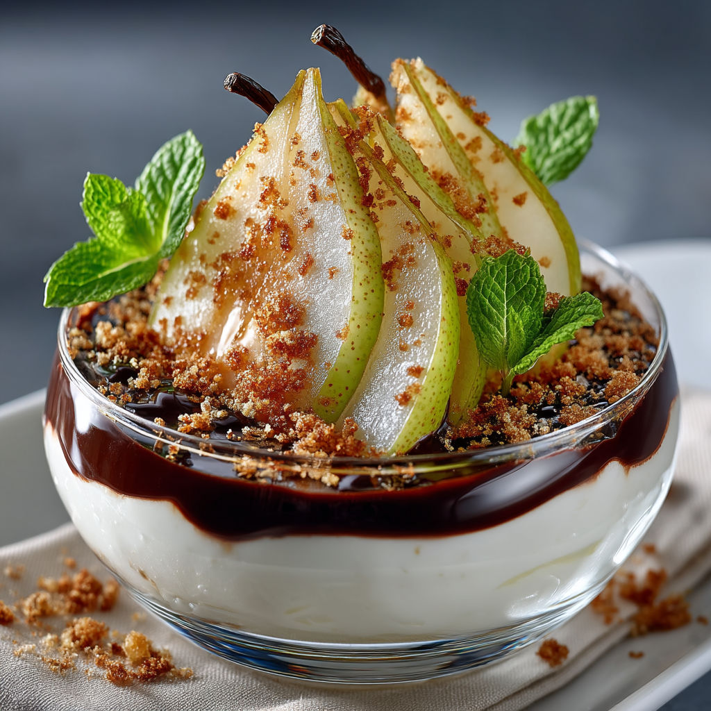 Une portion de crème de cassis avec des fruits.