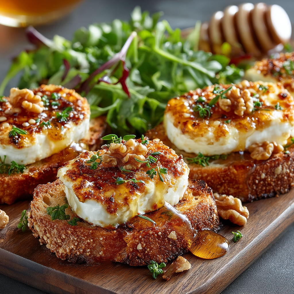 Toast chèvre miel sans gluten.