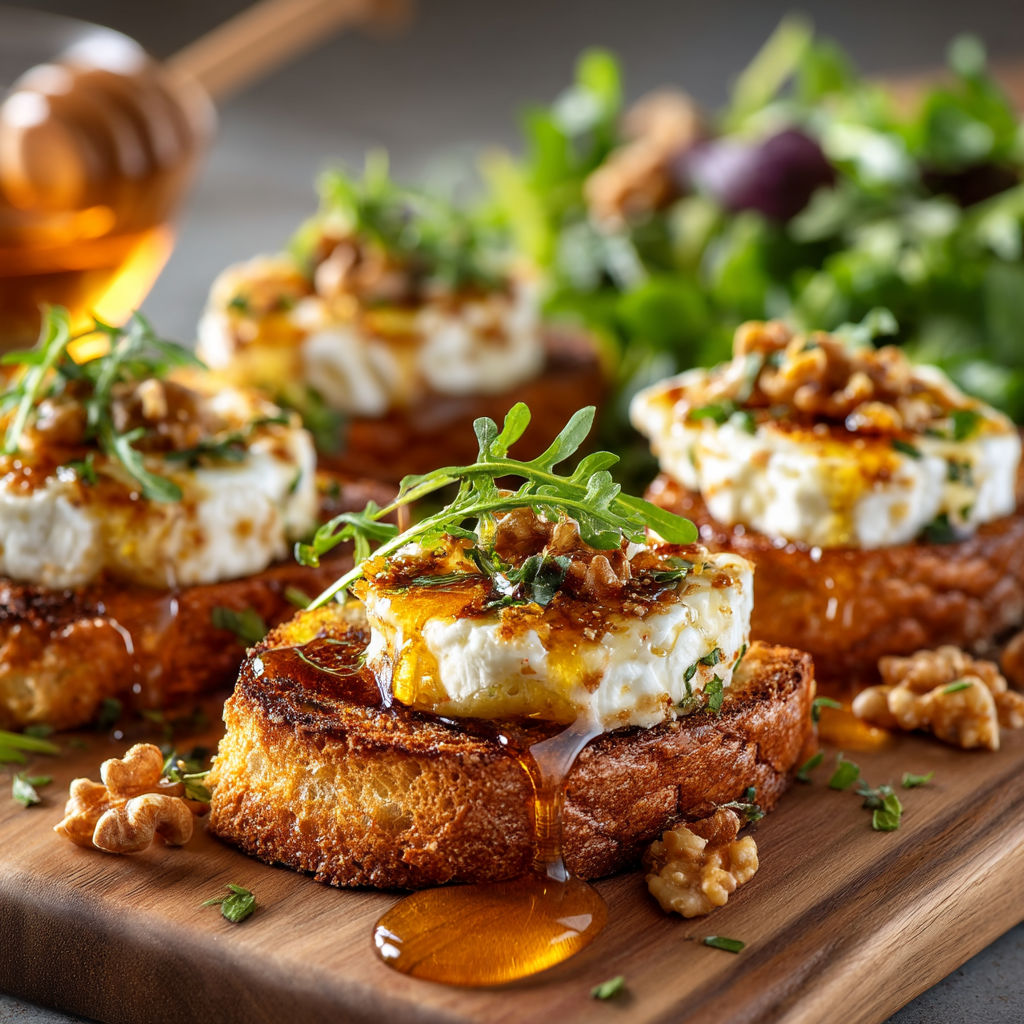 Toast chèvre miel sans gluten.