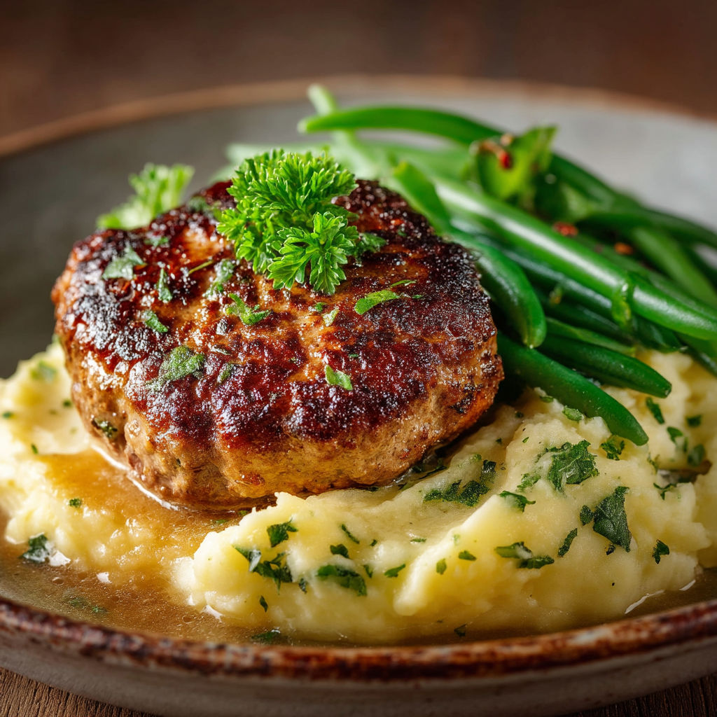 Une viande grillée avec des légumes verts.