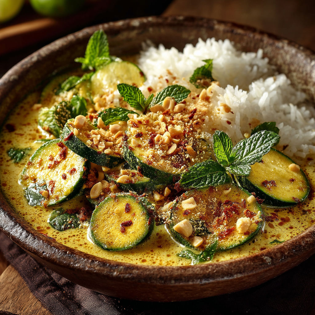 Une assiette de riz et de légumes verts.