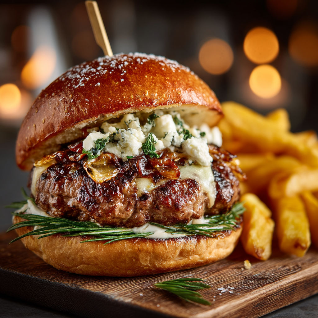 Un sandwich avec des frites et du fromage.