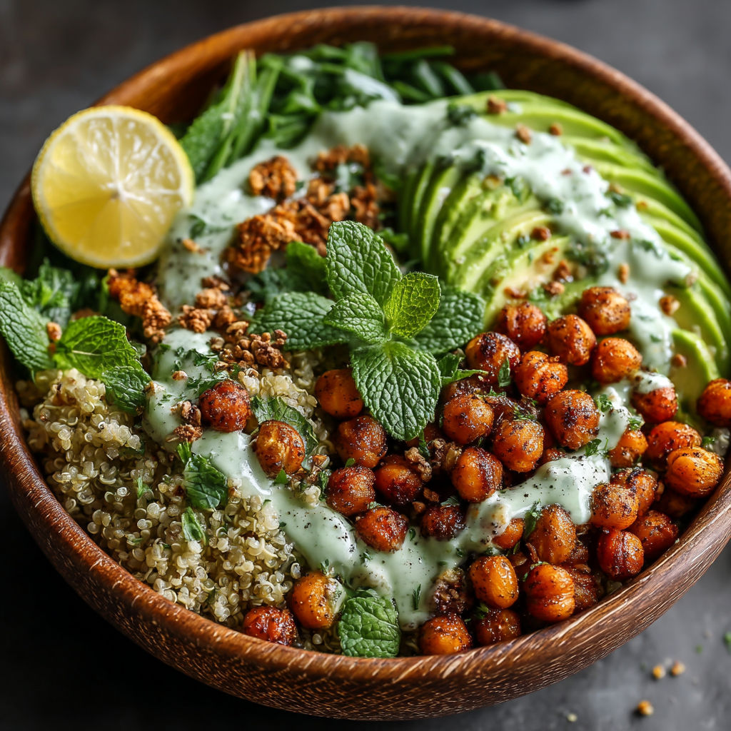 Un plat de salade avec des légumes et des graines.