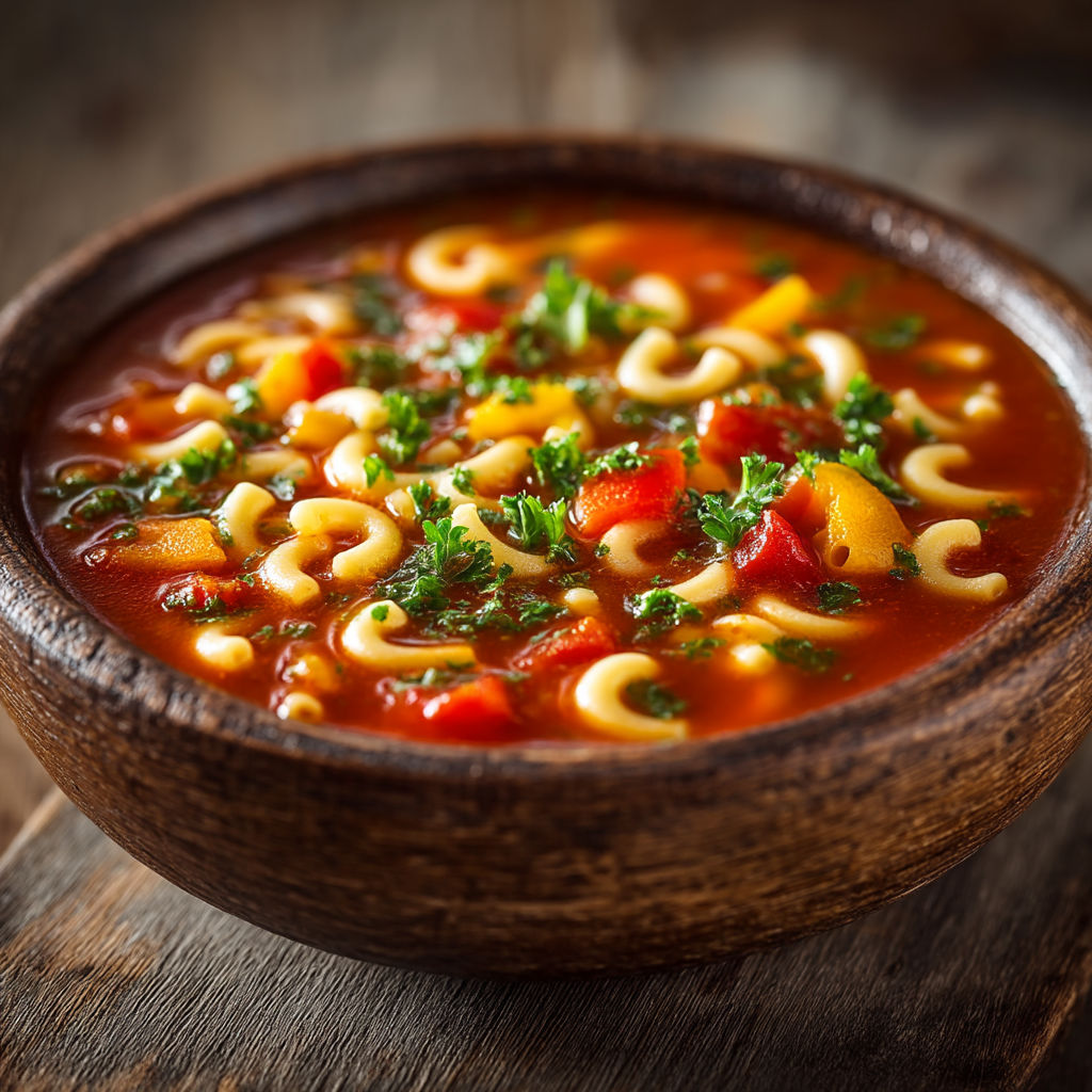 Un bol de soupes avec des noix et des légumes.