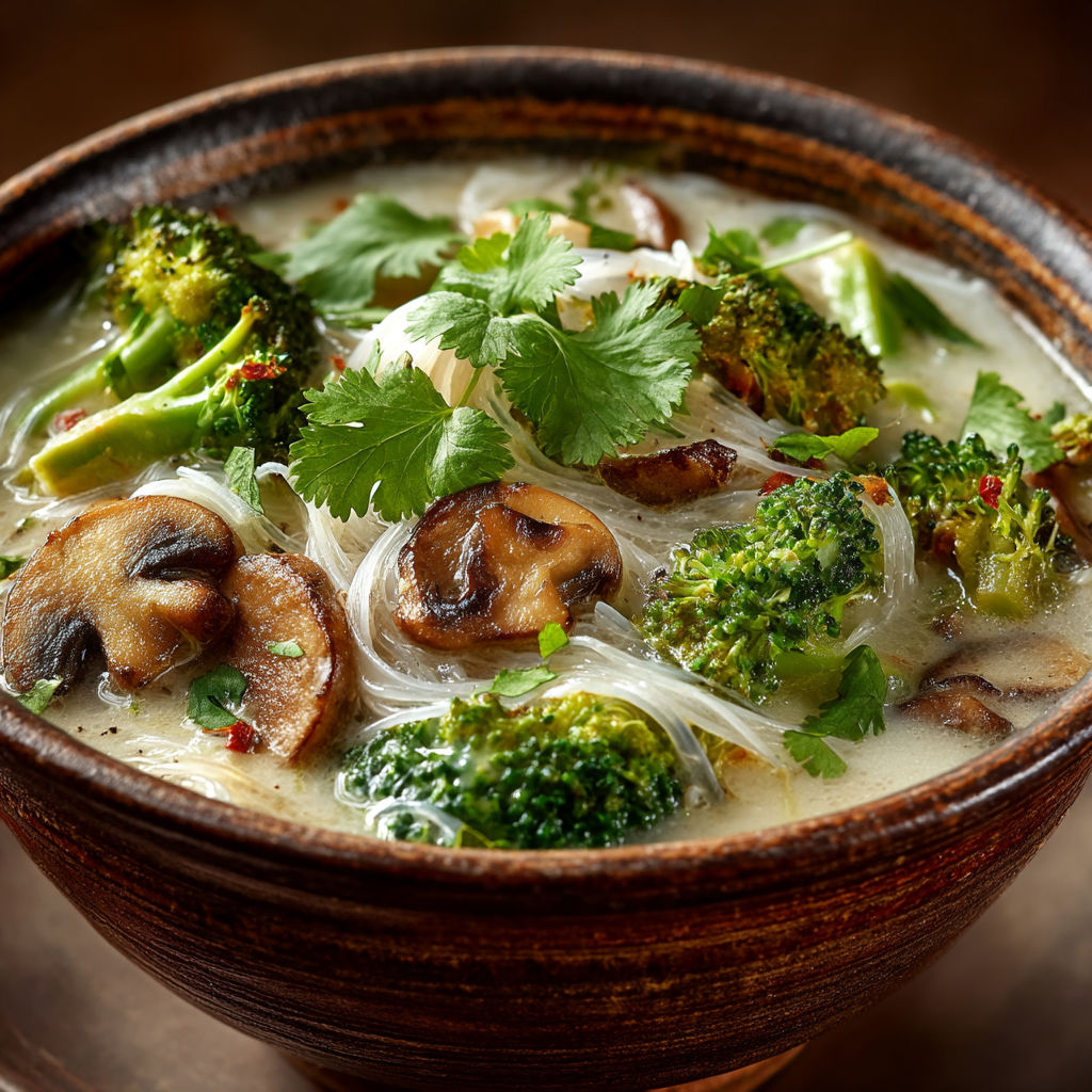 Bouillon coco aux légumes.