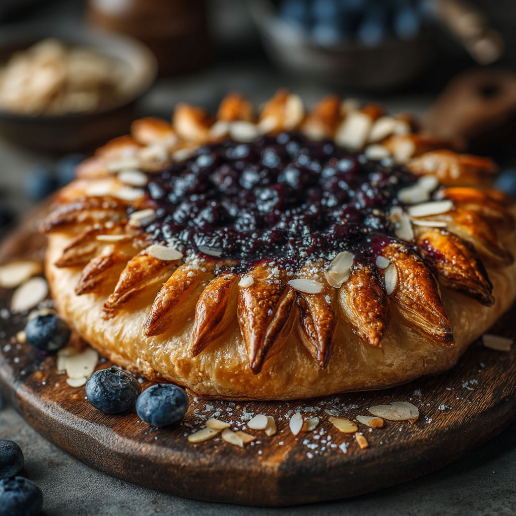 Une tarte aux baies et noix.