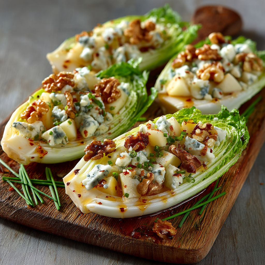 Salade de laitue avec du bacon et du fromage.