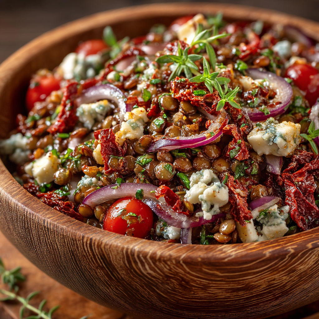 Salade de lentilles à l'italienne.