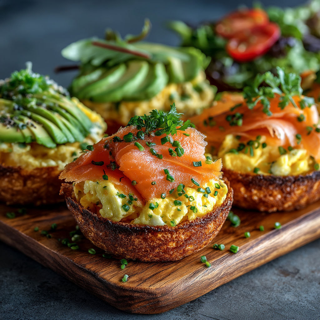 Un plat de sandwichs avec des légumes et des avocats.