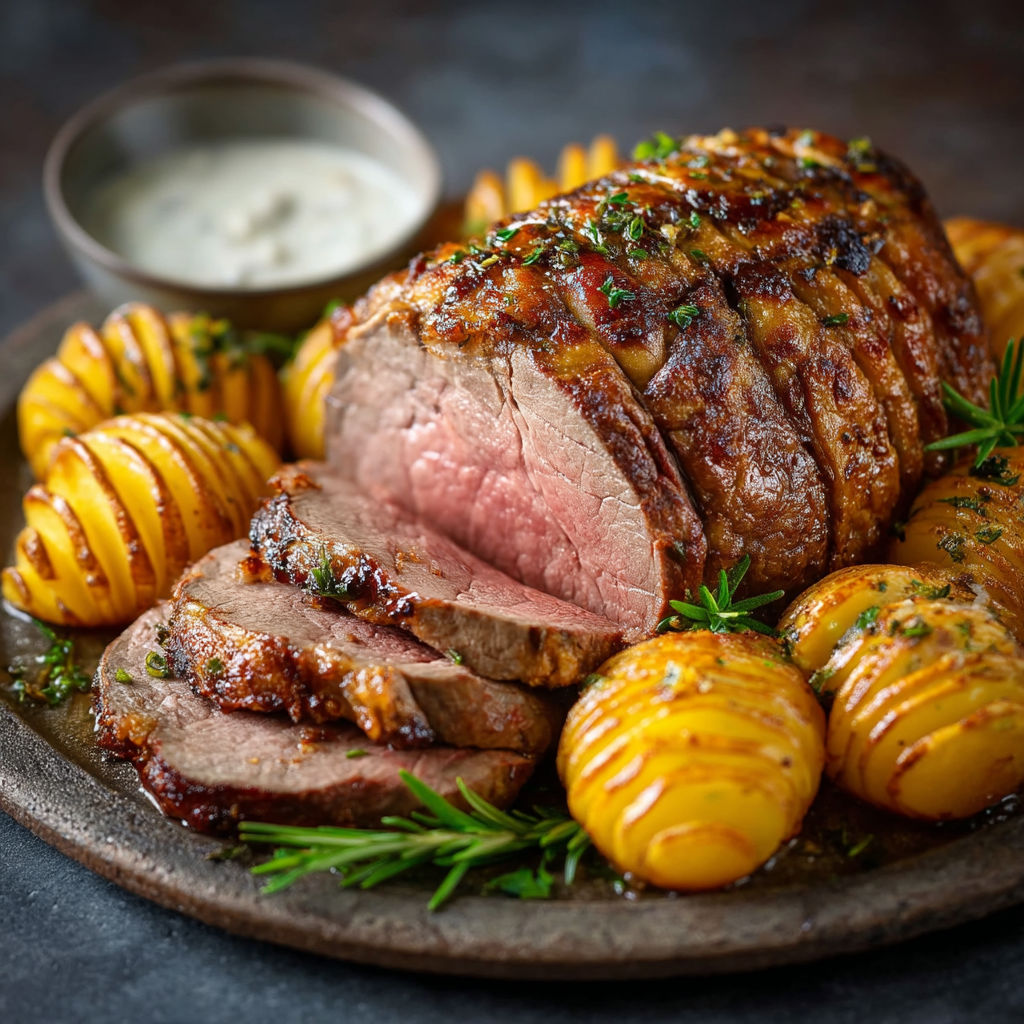 Un plat de viande grillée avec des légumes.
