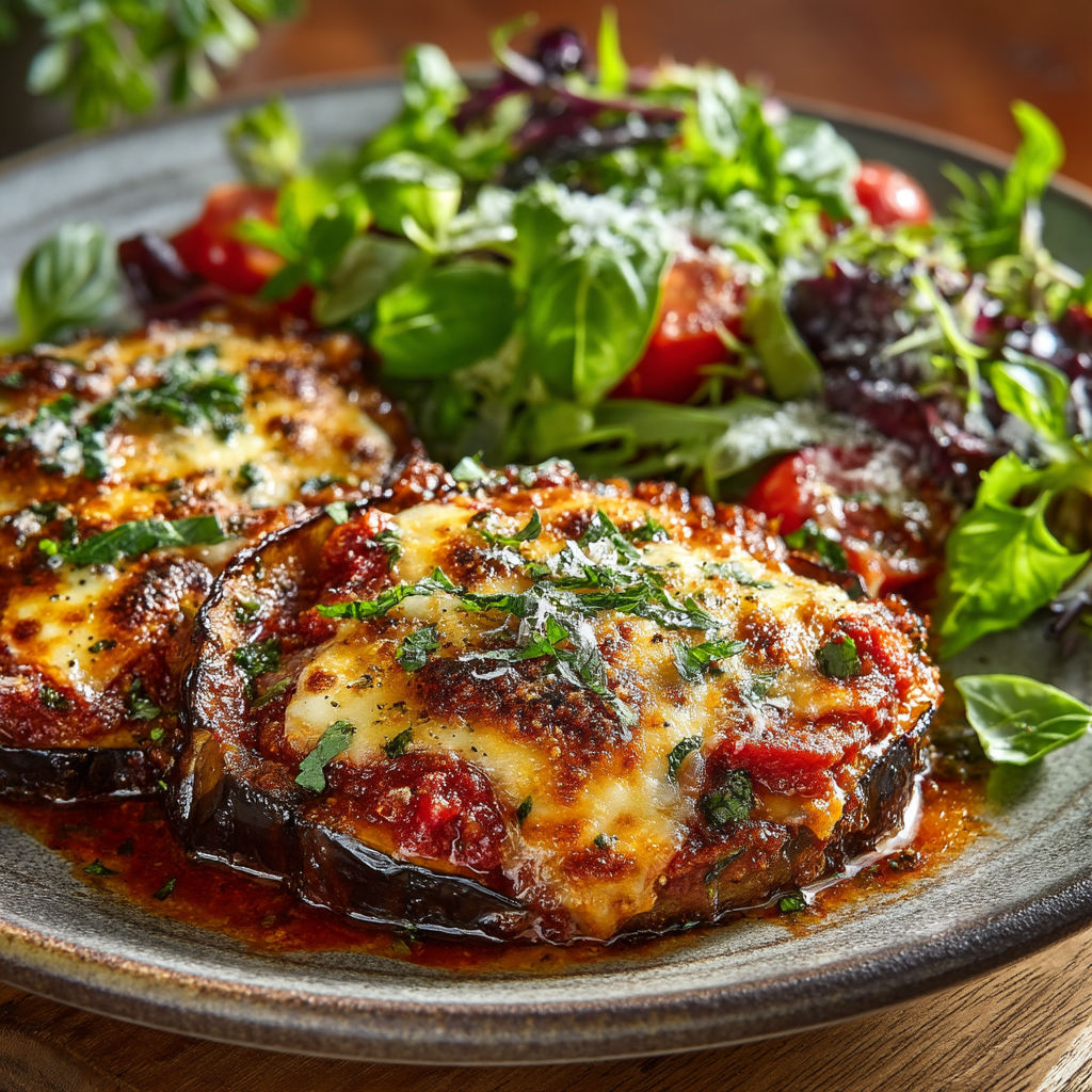Une assiette de viande et salade.
