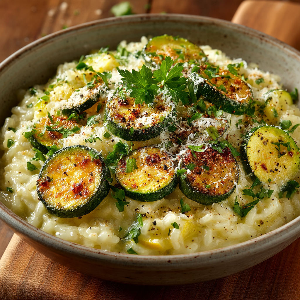 Une assiette de riz avec des légumes verts.