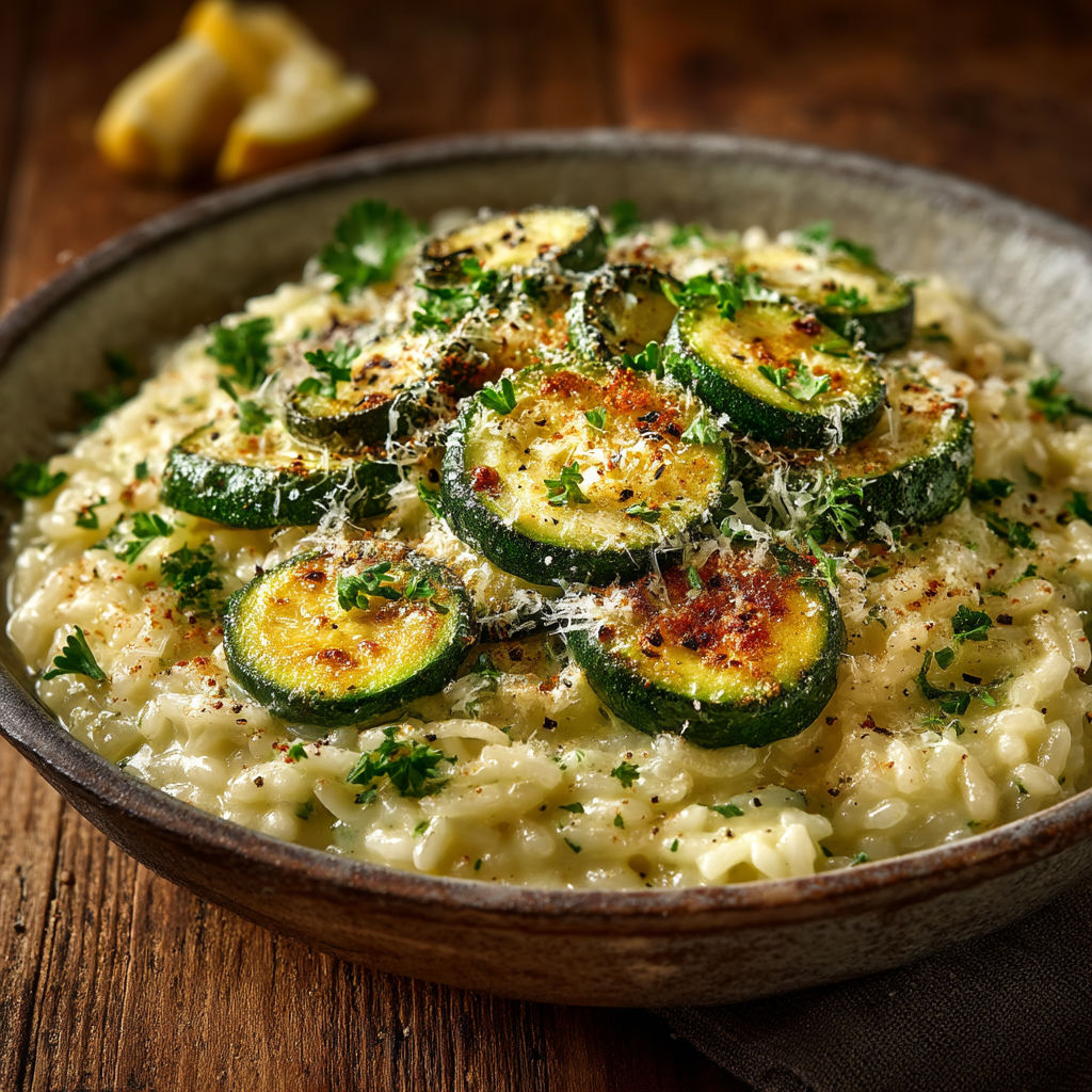 Une assiette de riz avec des légumes verts et des herbes.