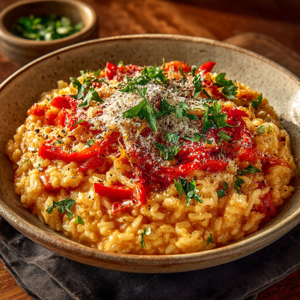 Une assiette de riz avec des légumes et des herbes.
