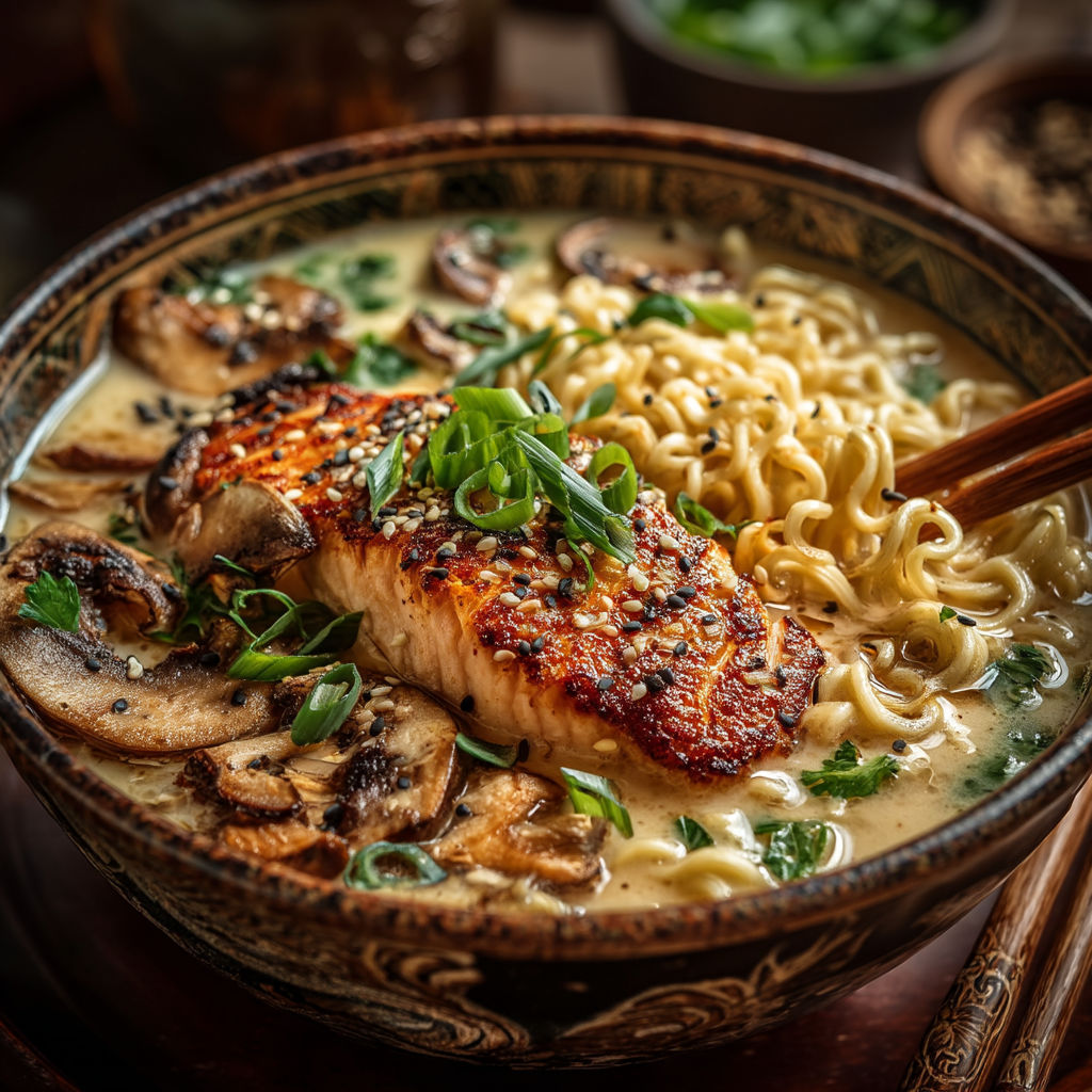 Une soupe de poisson et de noodles.