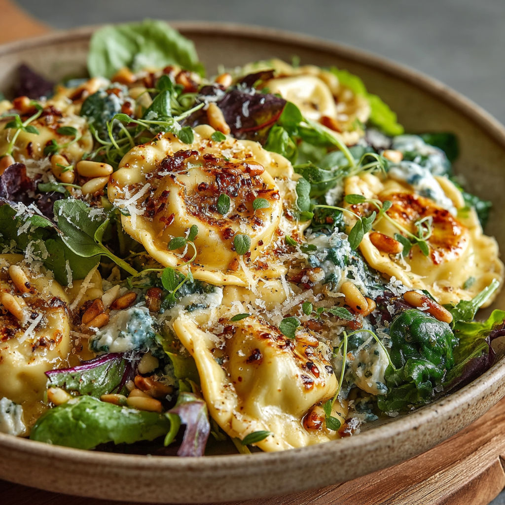 Salade de pasta avec des légumes.