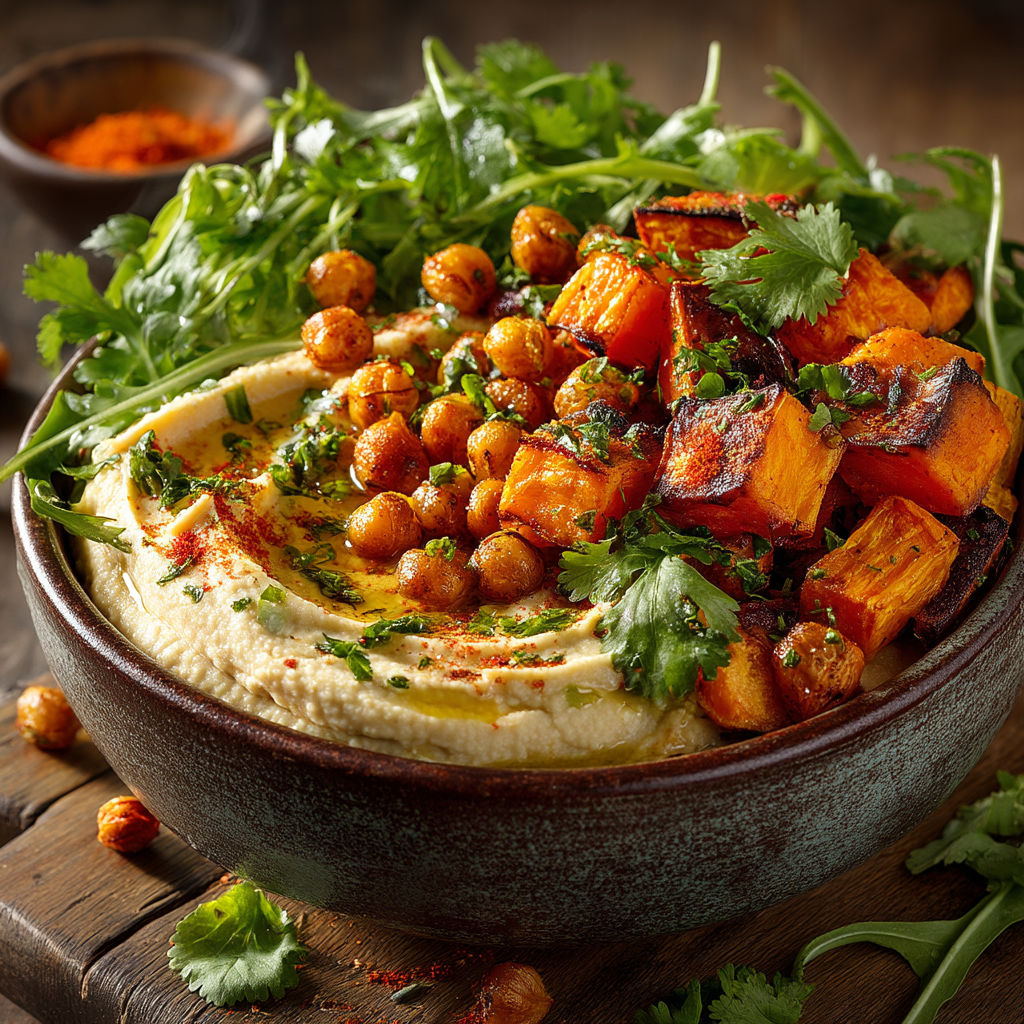 Une assiette de salade contenant des légumes et des graines.