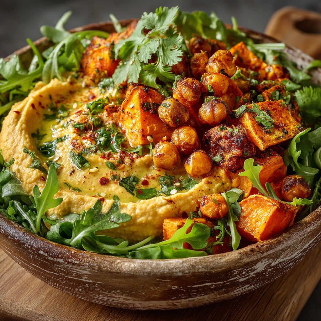 Une salade de légumes et de légumes grillés.