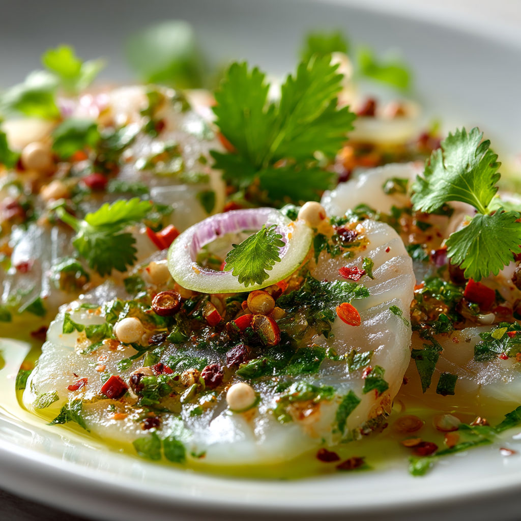 Plate of food with a variety of ingredients.