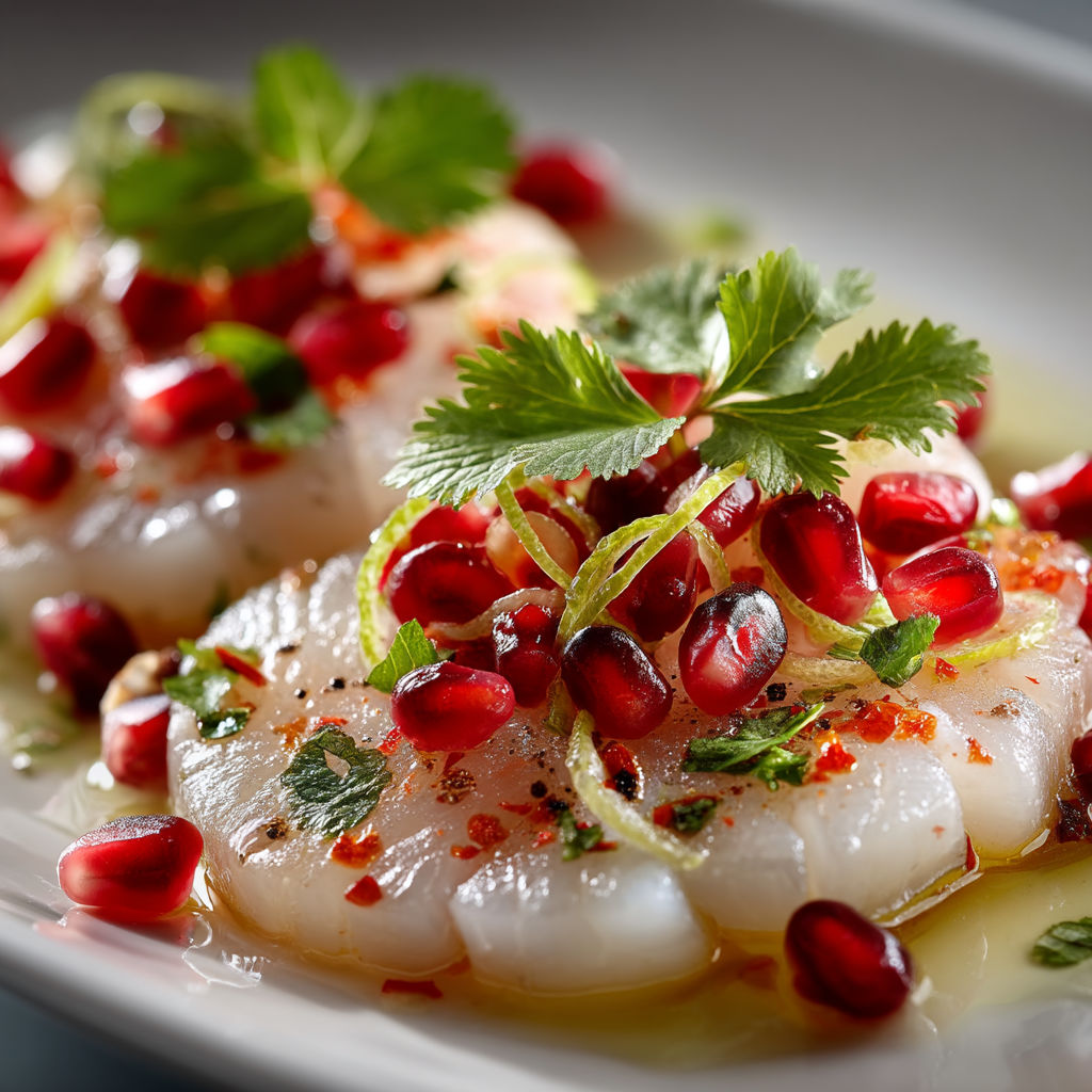 Un plat de poissons avec des tomates cerises.