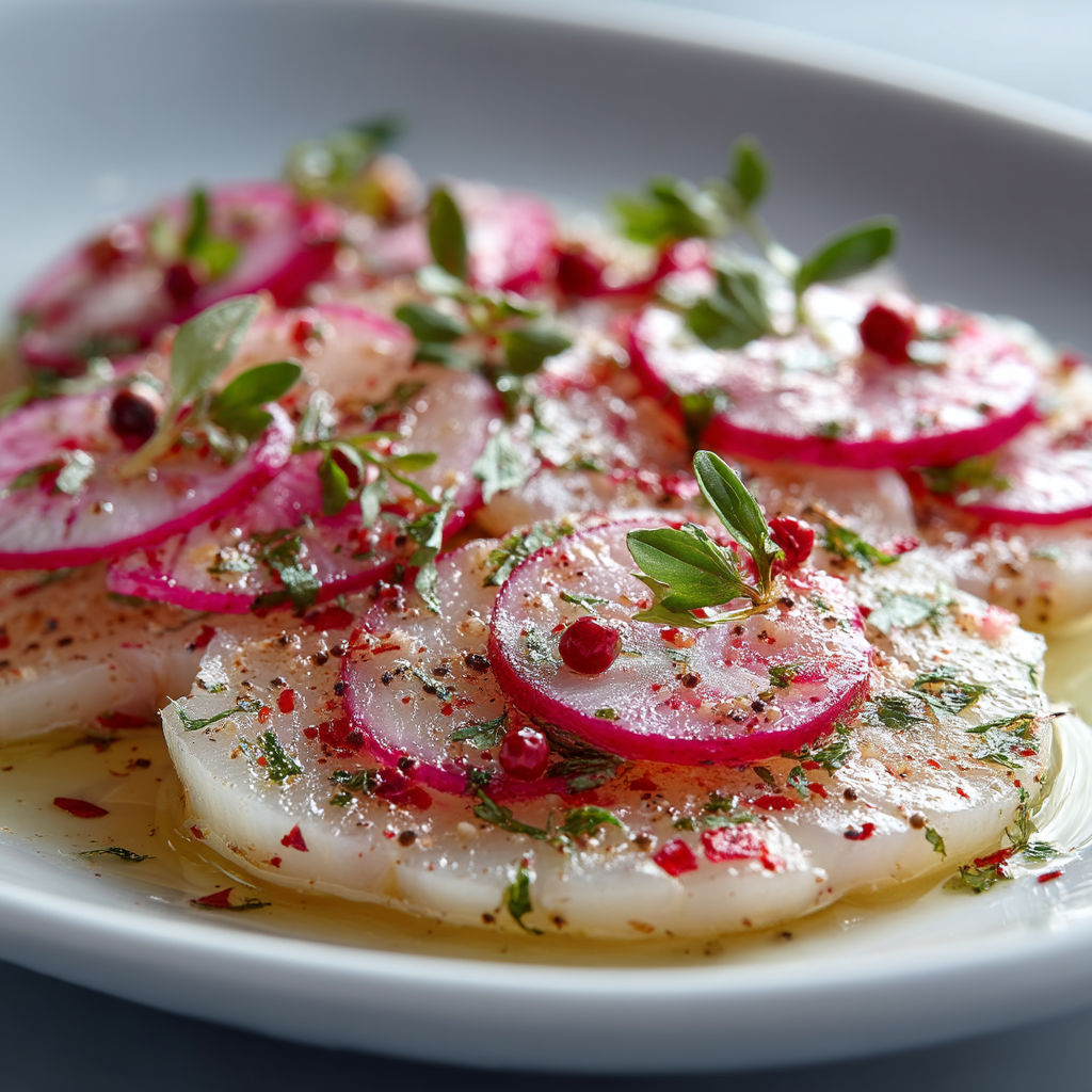 Une assiette de poisson avec des légumes.