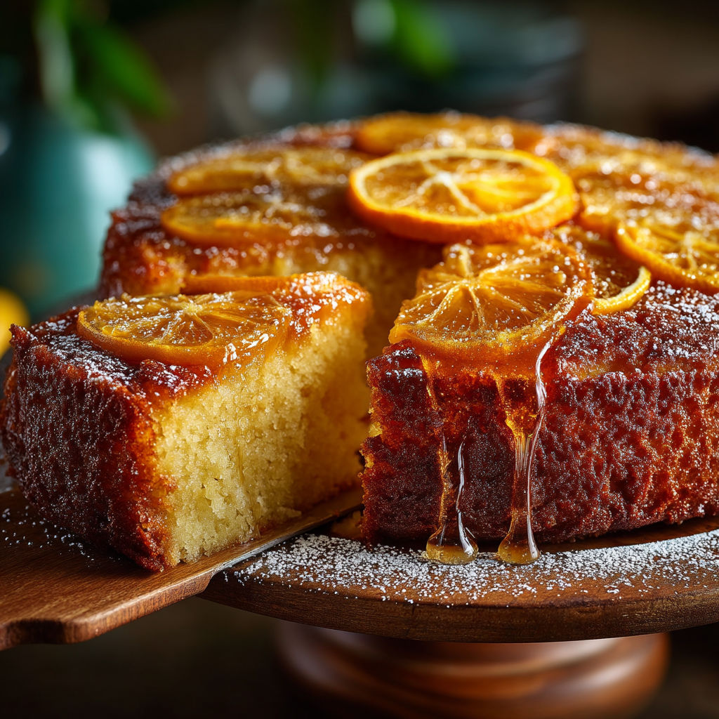 Une tarte aux citrons sur un plateau.