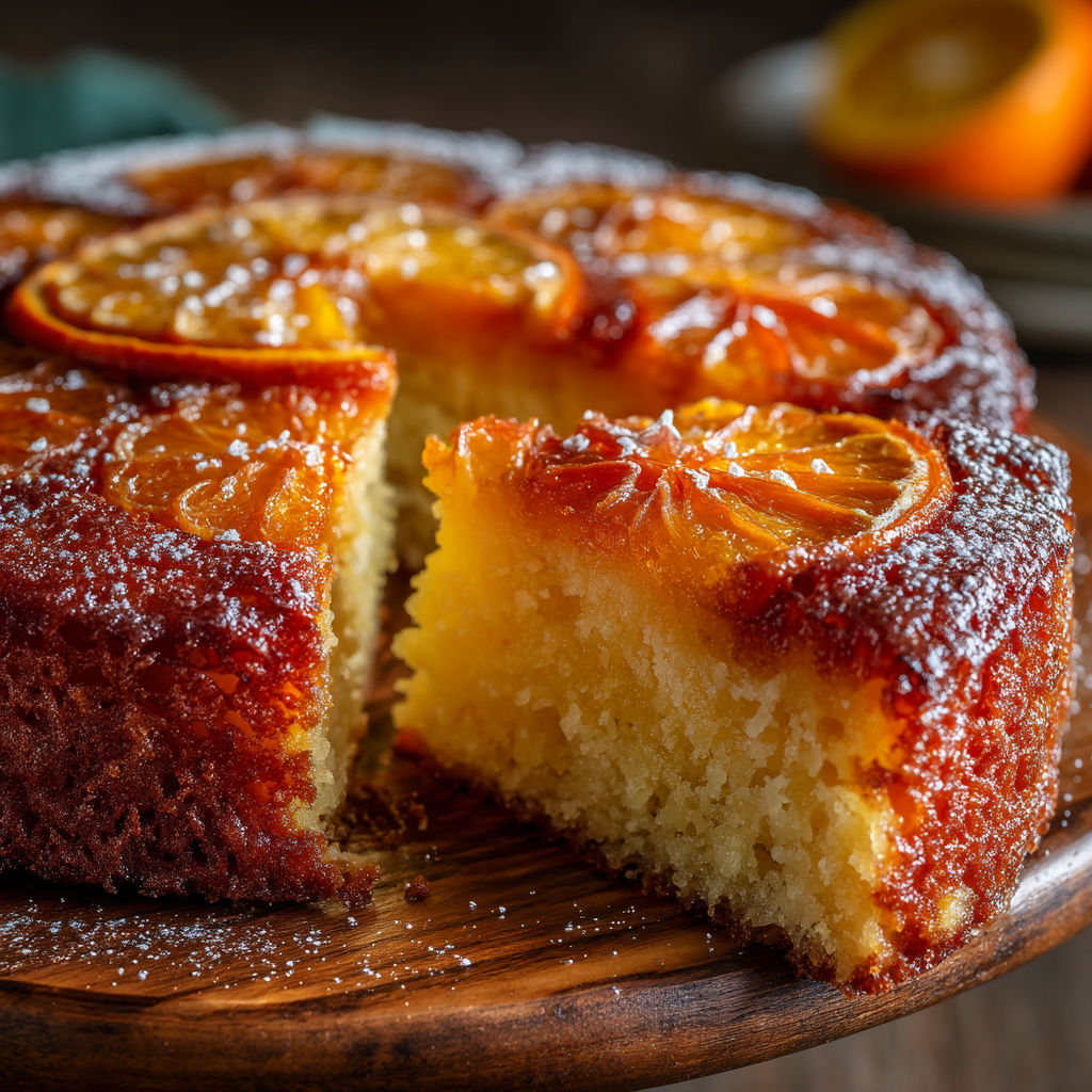 Une tarte aux citrons sur une planche de bois.