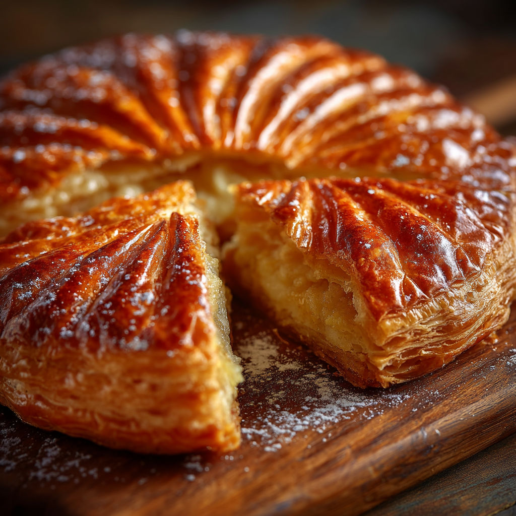 Une galette de pâte brûlée avec des grains de sucre.