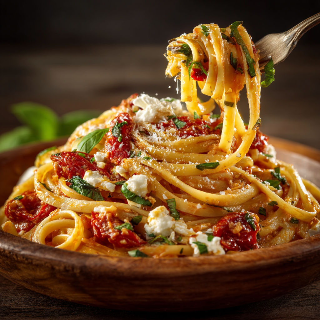 Une fourchette en train de prendre une spaghetti.