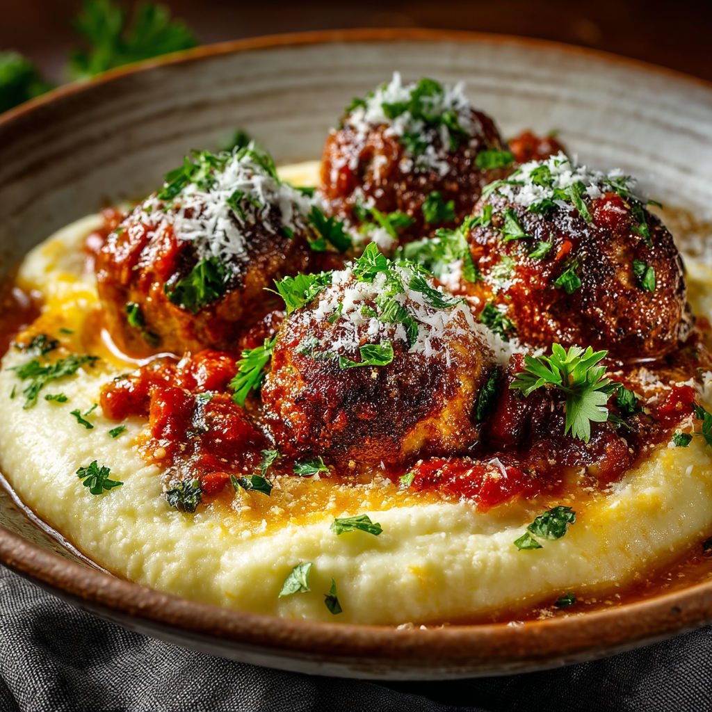 Une assiette de ravioli sauce tomate.