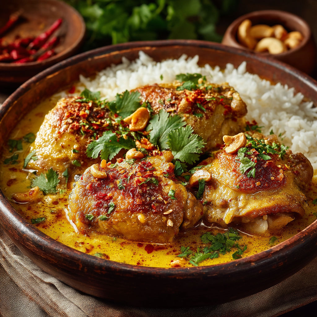Un plat de poulet avec des légumes et des graines.