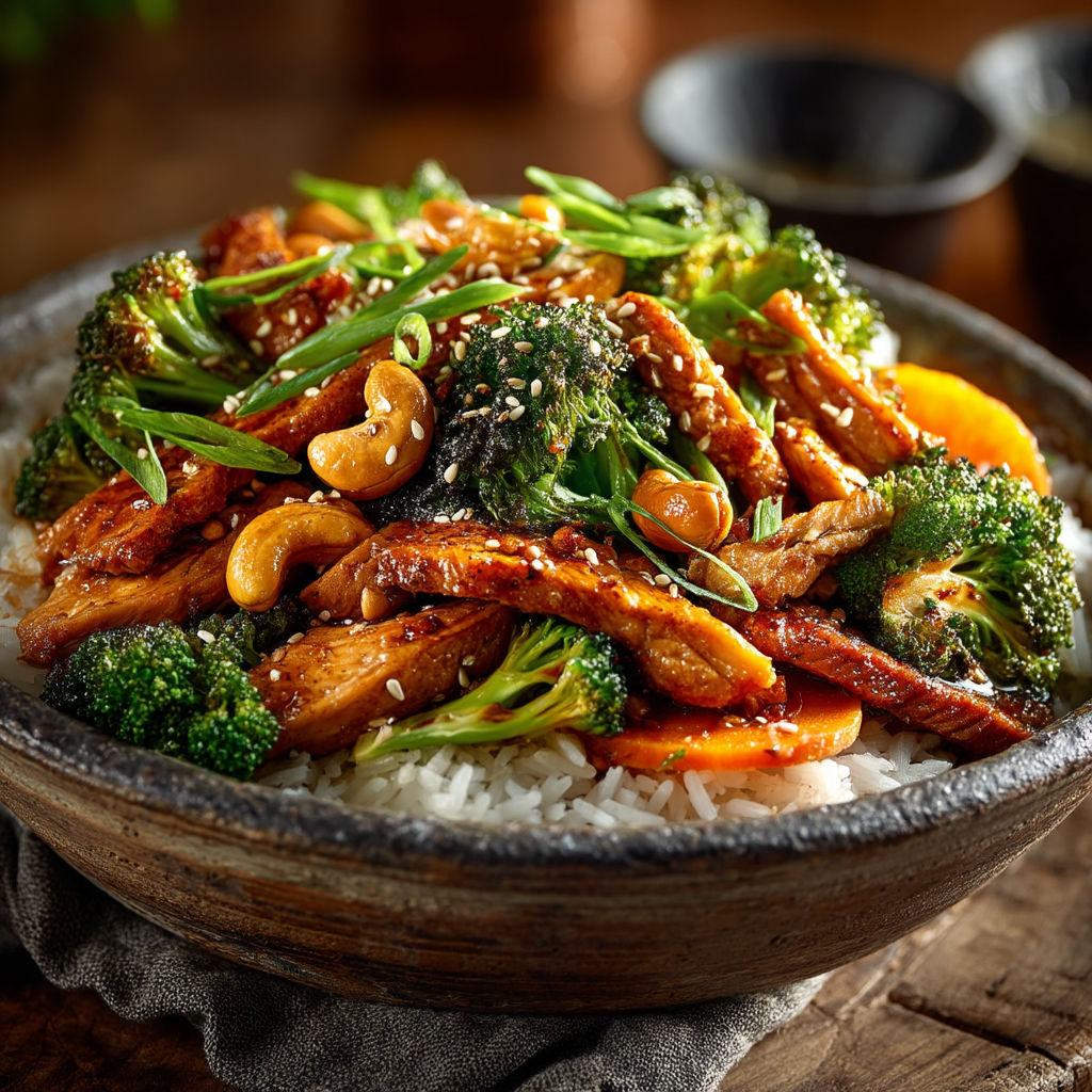 Une assiette de brocoli et de viande chinoise.