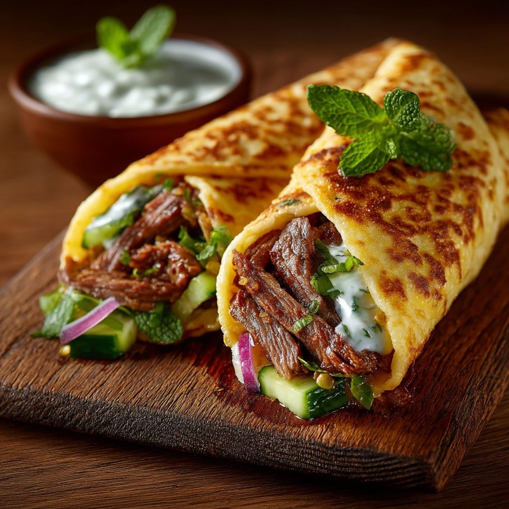 Une gourmandise savoureuse, un sandwich au beef et des légumes.