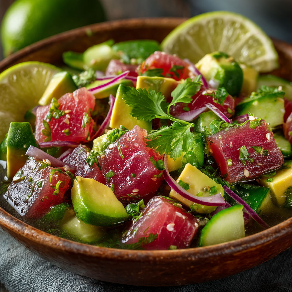 Un plat de sushi avec des légumes verts.