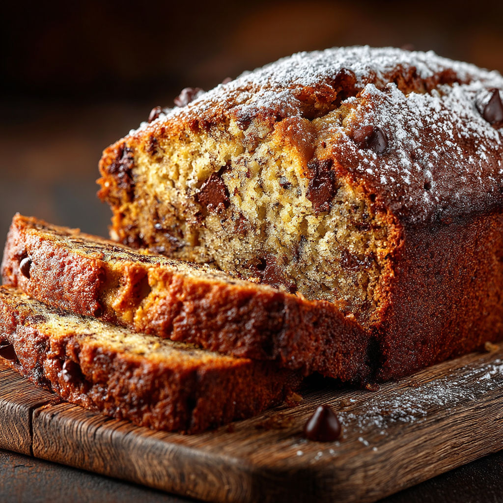 Une tranche de pain de banane protéiné.