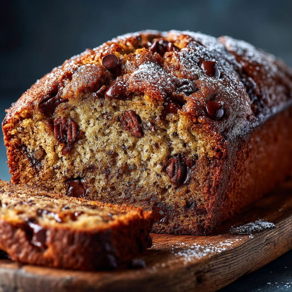 Une portion de pain de banane.